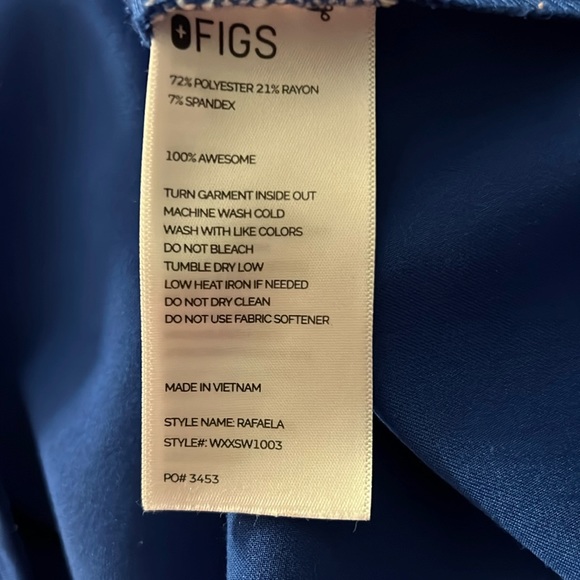 FIGS Scrub Set Top:Short Sleeve Size L Pants:Elastic Waistband & Ankles Size L - Picture 7 of 16